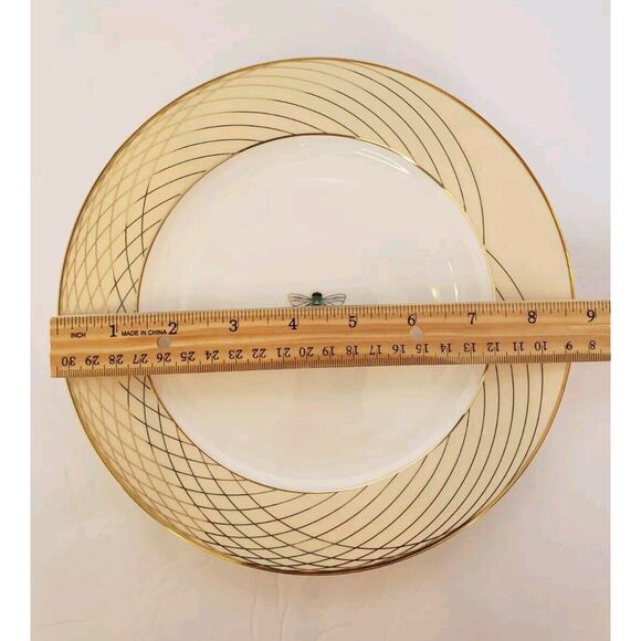 Mary Kay Golden Anniversary Bumble Bee 3 Piece Place Setting 2 Plates 1 Bowl - Picture 8 of 12